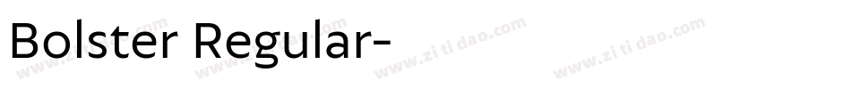 Bolster Regular字体转换